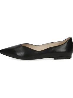 Leder-Ballerinas in Schwarz><noscript><img width=