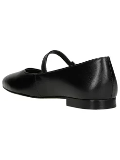 Leder-Ballerinas in Schwarz><noscript><img width=