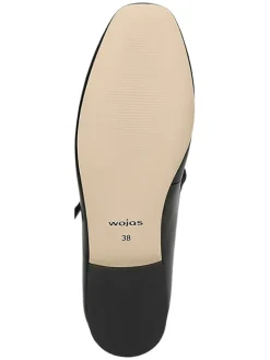 Leder-Ballerinas in Schwarz><noscript><img width=