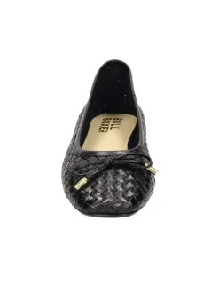 Leder-Ballerinas in Schwarz><noscript><img width=