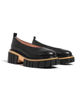 loft37 Ballerinas^Leder-Ballerinas in Schwarz/ Hellbraun