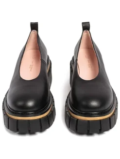 loft37 Ballerinas^Leder-Ballerinas in Schwarz/ Hellbraun