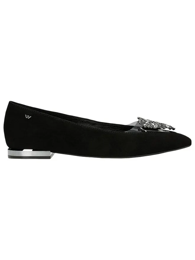 Wojas Ballerinas^Leder-Ballerinas in Schwarz