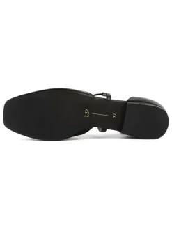 Leder-Ballerinas in Schwarz><noscript><img width=