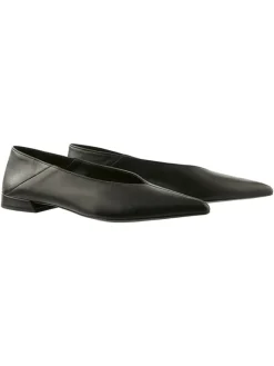 Leder-Ballerinas in Schwarz>Högl New
