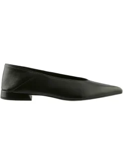 Leder-Ballerinas in Schwarz>Högl New