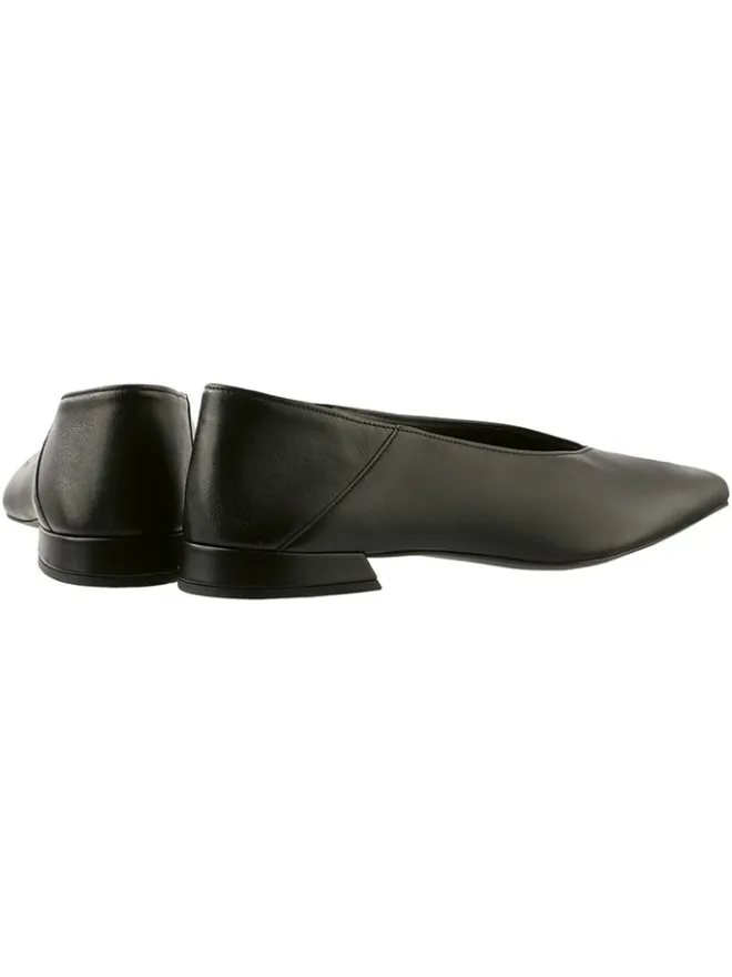 Leder-Ballerinas in Schwarz>Högl New