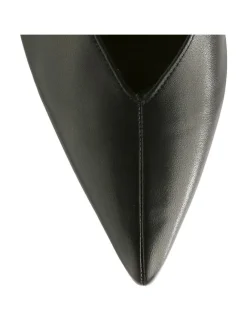 Leder-Ballerinas in Schwarz><noscript><img width=