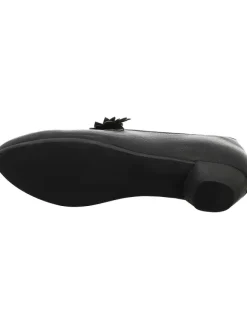 Leder-Ballerinas in Schwarz><noscript><img width=