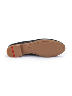 Leder-Ballerinas in Schwarz><noscript><img width=