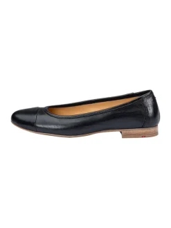 Leder-Ballerinas in Schwarz><noscript><img width=