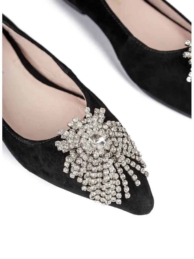 Leder-Ballerinas in Schwarz>loft37 Discount