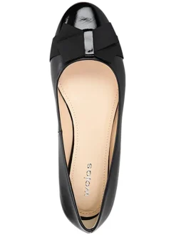 Leder-Ballerinas in Schwarz><noscript><img width=