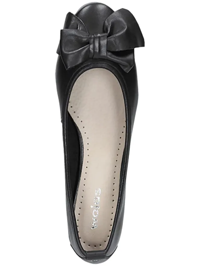 Leder-Ballerinas in Schwarz>Wojas