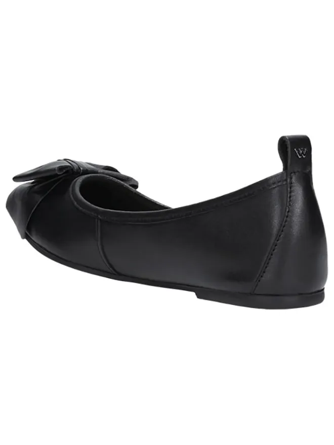 Leder-Ballerinas in Schwarz>Wojas