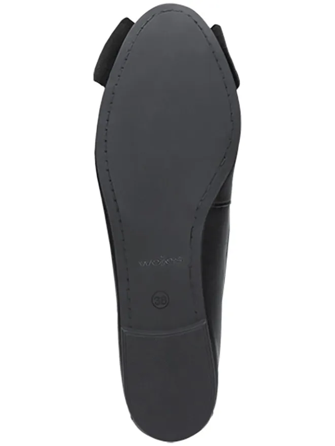 Leder-Ballerinas in Schwarz>Wojas