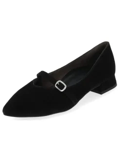 Paul Green Ballerinas^Leder-Ballerinas in Schwarz