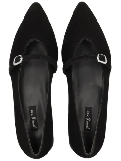 Paul Green Ballerinas^Leder-Ballerinas in Schwarz