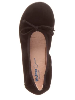 Leder-Ballerinas in Schwarz><noscript><img width=