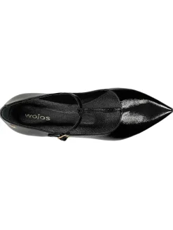 Leder-Ballerinas in Schwarz><noscript><img width=
