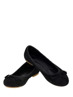 Leder-Ballerinas in Schwarz><noscript><img width=