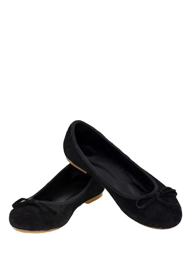 Leder-Ballerinas in Schwarz>Lizza Shoes New