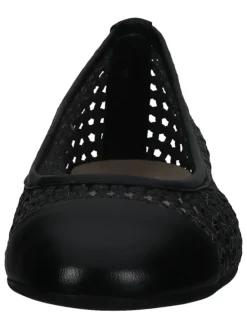 Leder-Ballerinas in Schwarz><noscript><img width=