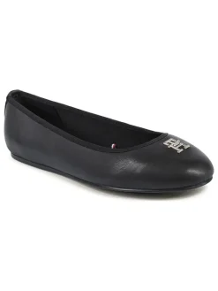 Leder-Ballerinas in Schwarz>Tommy Hilfiger Shoes