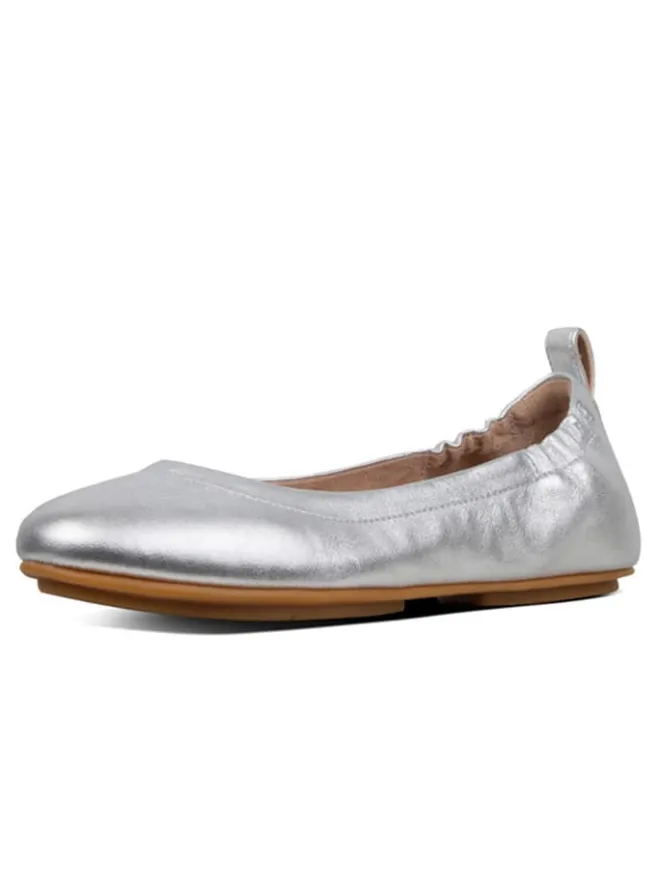 fitflop Ballerinas^Leder-Ballerinas in Silber