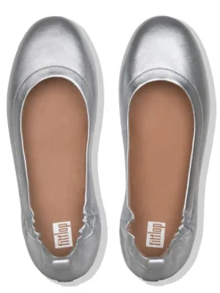 fitflop Ballerinas^Leder-Ballerinas in Silber