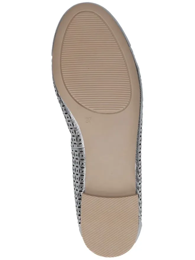 Caprice Ballerinas^Leder-Ballerinas in Silber