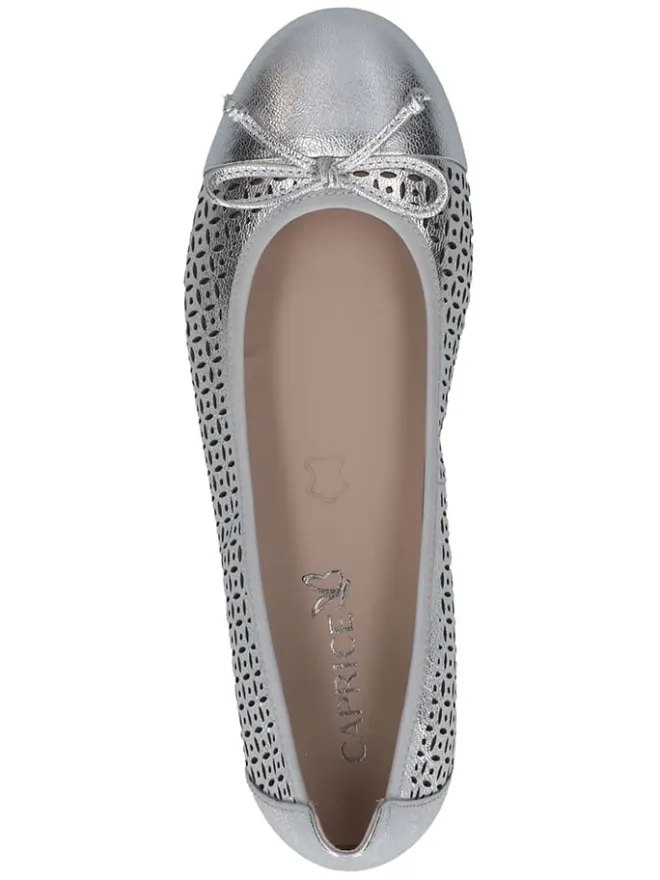 Caprice Ballerinas^Leder-Ballerinas in Silber