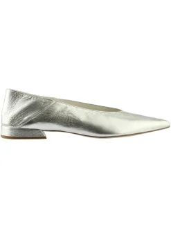 Leder-Ballerinas in Silber>Högl New