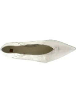 Leder-Ballerinas in Silber><noscript><img width=