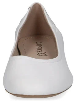 Leder-Ballerinas in Weiß><noscript><img width=