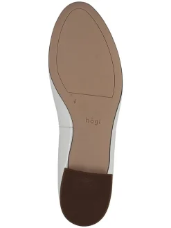 Leder-Ballerinas in Weiß><noscript><img width=