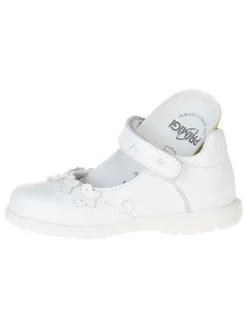 Leder-Ballerinas in Weiß><noscript><img width=