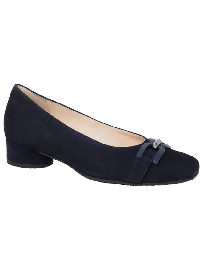 Leder-Ballerinas "Roma" in Dunkelblau>HASSIA