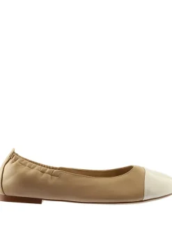 Leder-Ballerinas "Sylvie" in Hellbraun/ Creme>Högl Hot