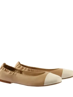 Leder-Ballerinas "Sylvie" in Hellbraun/ Creme>Högl Hot