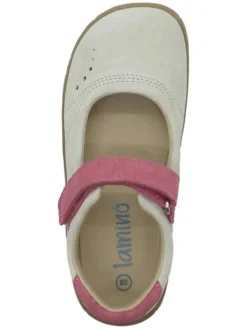 Leder-Barfuß-Ballerinas in Weiß><noscript><img width=