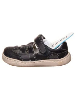 Leder-Barfuß-Halbsandalen in Dunkelblau><noscript><img width=