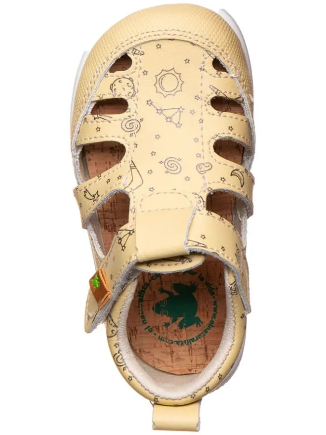 Leder-Barfußhalbsandalen in Gelb>El Naturalista Best