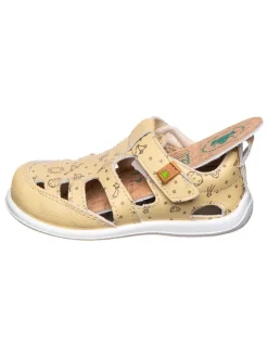 Leder-Barfußhalbsandalen in Gelb><noscript><img width=