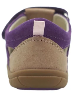 lamino Sandalen·Halbsandalen^Leder-Barfuß-Halbsandalen in Lila/ Beige