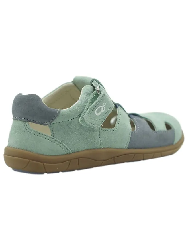 lamino Sandalen·Halbsandalen^Leder-Barfuß-Halbsandalen in Türkis