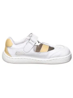 Leder-Barfuß-Halbsandalen in Weiß>lamino Best