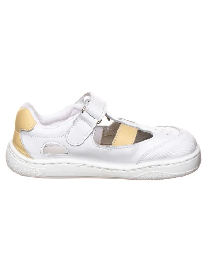 Leder-Barfuß-Halbsandalen in Weiß>lamino Best