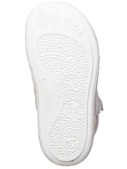 Leder-Barfuß-Halbsandalen in Weiß><noscript><img width=
