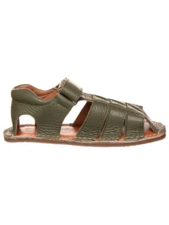 lamino Sandalen^Leder-Barfußsandalen in Khaki